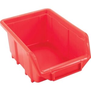 Senator Stack & Hang Plastic Bin – Small Parts Storage – SEN1 – with Label Holder – 16.5 x 11 x 7.5 cm – Red