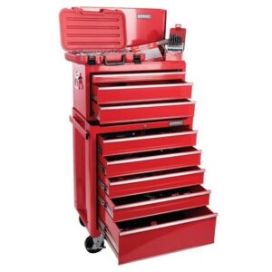 KennedyPro Professional Engineers Tool Kit – 300 Pieces – Steel Tool Chest & Roller Cabinet – 50.6 x 73.2 x 140 cm