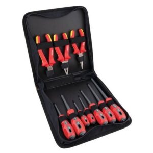 KennedyPro Screwdriver & Plier Tool Set – 10 Pieces – VDE Approved – 26 x 28 x 5 cm
