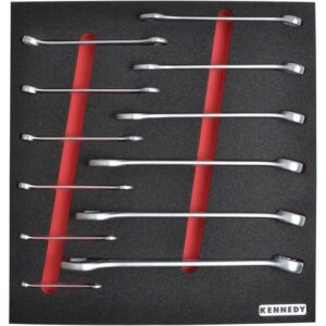 Kennedy AF Combination Spanner Set – 12 Pieces – with 2/3 Width Foam Tool Control Inlay for Tool Chests