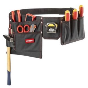 Kennedy Tool Belt – Polyester – 2 Pockets – Black & Red – 23 x 50 cm