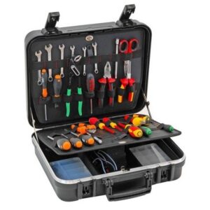 Kennedy Plastic Tool Service Case – Large – Black – 2 x Tool Boards – Lockable – 47 x 18.3 x 43 cm