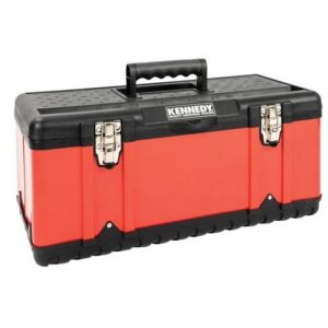 Kennedy Plastic Tool Box – Red – Removable Tray – 58.2 x 29.8 x 25.5 cm