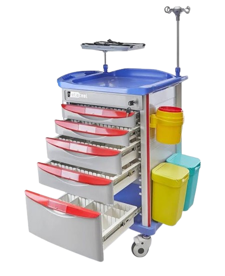 Drug Medicine Trolley (5 drawers) MS-MT003