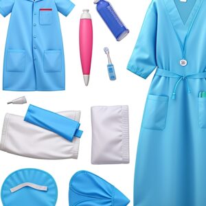 blue plastic ppe apron
