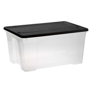 45 Litre Clear Storage Box – Assorted Colours