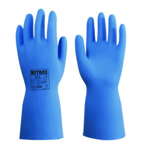 Chemical protective gloves Nitrex 612 L (9) nitrile, blue, pack of 10 pair