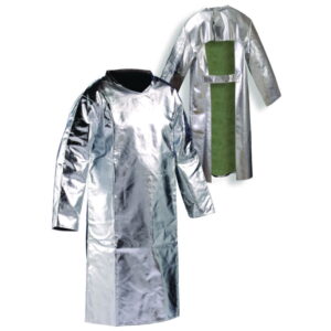 Heat protection frontal protection jacket size 56 up to 1000°C radiant heat, Preox aramid fabric, Back open, DIN EN ISO 11612, CE KAT III