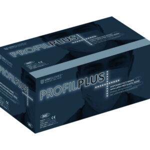 Unigloves OP Mouthguard Profile Plus Black Fleece Ear Loop Round, Pack of 50