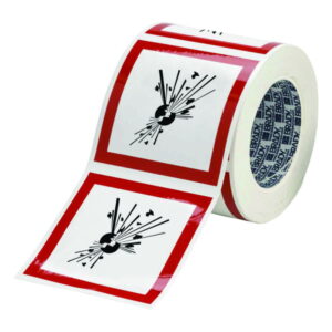 Brady GHS Symbol “Corrosive” PIC 1808-100*100-B7541-RLL 100×100 mm, Roll, Pack of 250