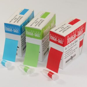 Heathrow Scientific Tough Tags 33 x 13 mm, Green, Polyester, Pack of 1000 pcs/Roll