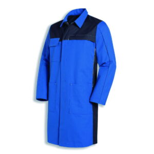 Uvex Men’s Laboratory Coat, Size 56/58, Corn Blue, 65% Cotton, 35% PE, 1/1 Arm, Type 16282