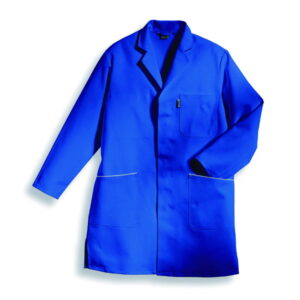 Uvex Men’s Laboratory Coat Eco, Size 40/42, Corn Blue, 100% Cotton, 1/1 Arm, Type 81105