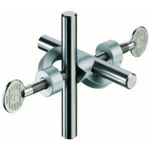 Carl Friedrich Usbeck Double Cross-Combination Socket for Bars up to 20mm (Zinc Die-Cast, Powder Coated)