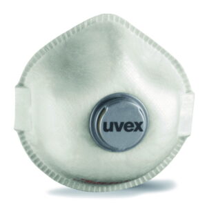 Uvex Respirators Silv-Air Classic 2220 FFP-2 with Valve and Active Carbon Filter, Silver, Pack of 15