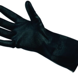 EKASTU Chemical Protection Gloves Size 9-9½ (L) M2-PLUS, Cat.3, Polychloroprene, Black, Approx. 31 cm Long, Pair