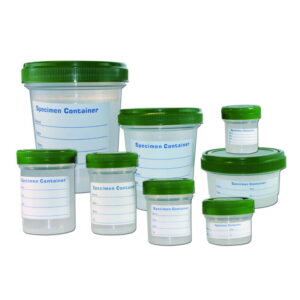 LLG Sample Containers 40 mL, PP with HDPE Screw Cap and Plain Label, Pack of 500