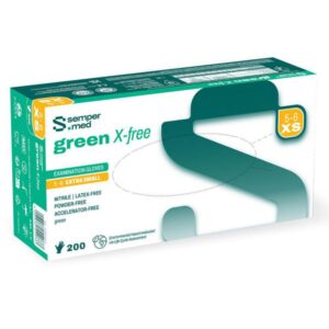 Disposable Gloves size XS Sempermed® SM green X-free, nitrile, powder free, pack of 200