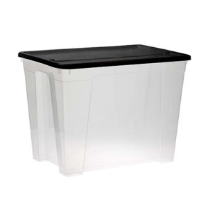 65 Litre Clear Storage Box – Assorted Colours