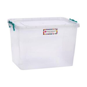 21 Litre Storage Box Clear Clip and Lock