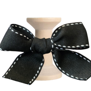 No 048 – Black White Saddle Stitch 25mm