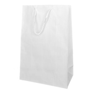A3 White Kraft 120GSM paper carrier bag with cord handle