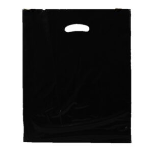 Black Plastic Carrier Bags (460+40x380mm)(1000 Units)