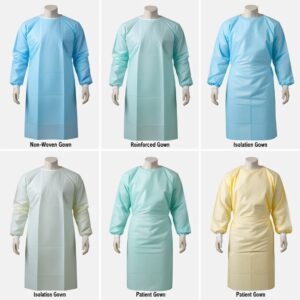 Disposable STERILE surgical/folio NON REINFORCED gown – 1 unit (50gsm)