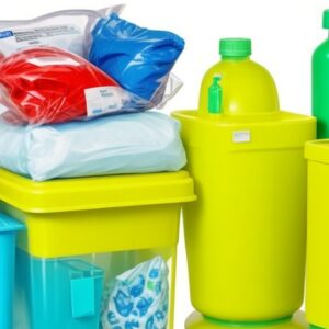 black aerosol hazardous waste containers