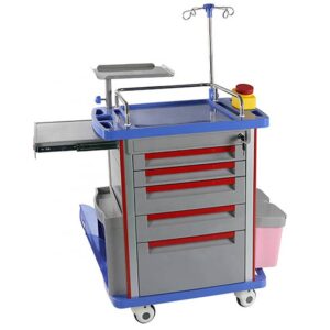 emergency trolley abs 5 drawer