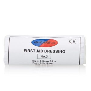 First Aid Dressing – No.3 Hi-care 7.5cm X 2.2m
