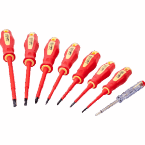 Electricians Screwdriver & Tester Set – 8Pce