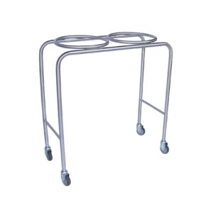 Mobile Double Bowl Stand _ Stainless Steel Construction