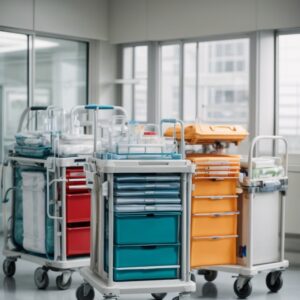 surgical trolley with drawers