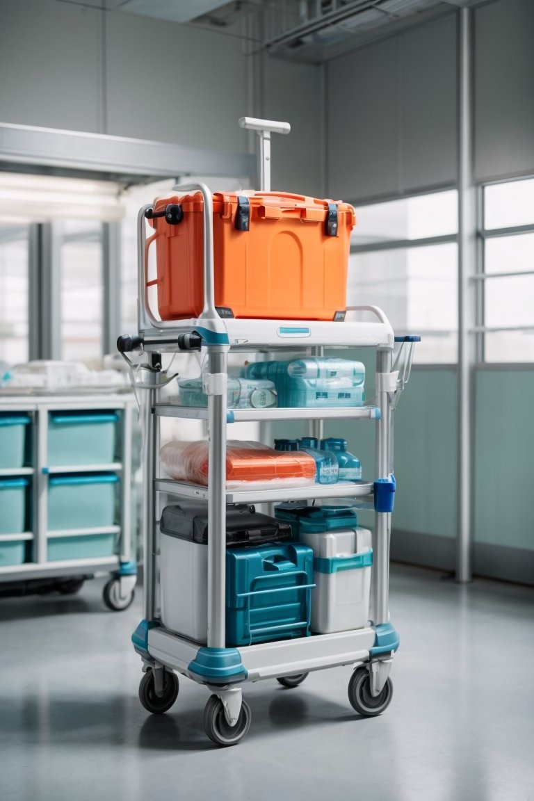 lockable medicine trolley