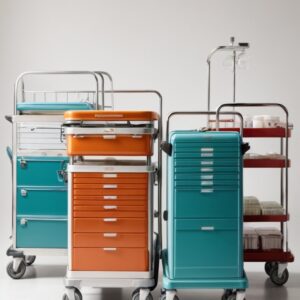 Emergency trolley equipment in hospital