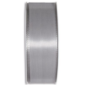 Silver Taffeta Ribbon 40mm x 50m Roll