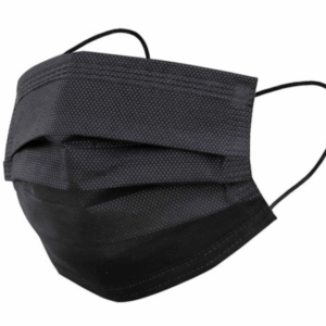 face mask black (3 ply – box of 50)