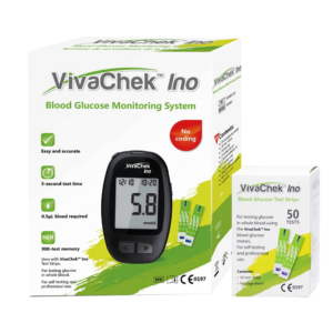 Vivachek Ino Meter + 1 Box Blood Glucose Tests Strips -50 Pcs