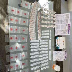 Examination bed for hospitals