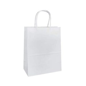 Eco Bag – A4 White kraft with Paper Twist Handle