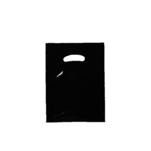 Black Plastic Carrier Bags (300+40x240mm)(1000 Units)