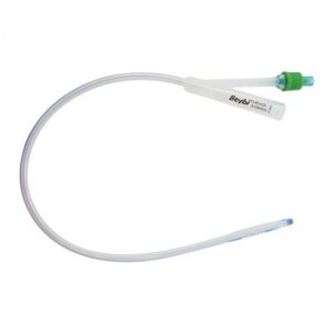 Hitecare Foley catheter latex 2 way Silicon coated green FG14
