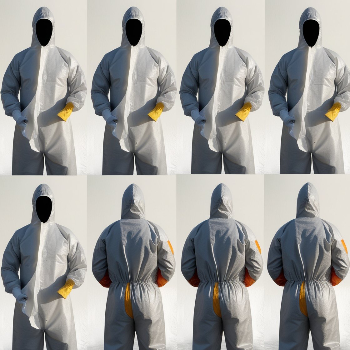 Unigloves Clip Hoods – White Non-Woven Fabric, 52 cm Diameter, Gathered (Pack of 1000)