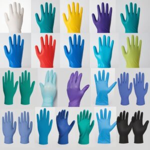 Unigloves Nitrile Gloves Red Pearl Size L Powder Free, Non-Sterile, Rolling Edges, Micro-Roughened Finger Tips, 10 Packs of 100