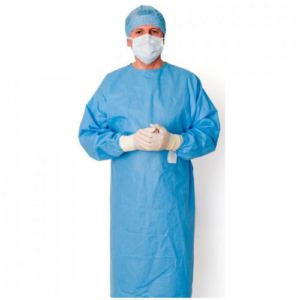 Disposable STERILE Reinforced Surgical gown – 1 unit (50gsm) Standard Brand