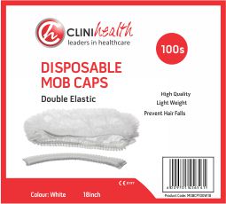 Mob Cap White Double Stitched 100s –