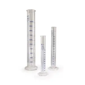 Measuring Cylinders, Glass, Spouted, 2000 ml, Hex Base, Grade A