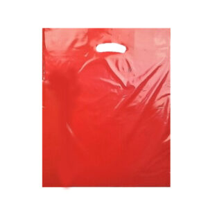 Red Plastic Carrier Bags (460+40x380mm)(1000 Units)