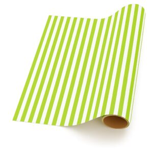 Thin Stripe – Lime Green & White (5m x 50cm)
